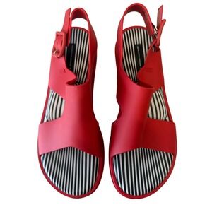Melissa + Alexandre Herchcovitch Red Jelly Sandals Slingback Womens 9 Chic Rare